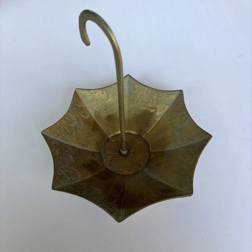 BRASS UMBRELLA TRINKET / RING DISH - Picture 4 of 11